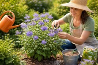gpt bartblume pflegen schneiden duengen giessen 1769503669 Die Bartblume ist robust, braucht aber gezielte Pflege: Wann ist der beste Zeitpunkt zum Rückschnitt, welcher Dünger stärkt die Blütenpracht und wie viel Wasser verträgt sie wirklich? Tipps für üppiges Wachstum und lange Blüte.
