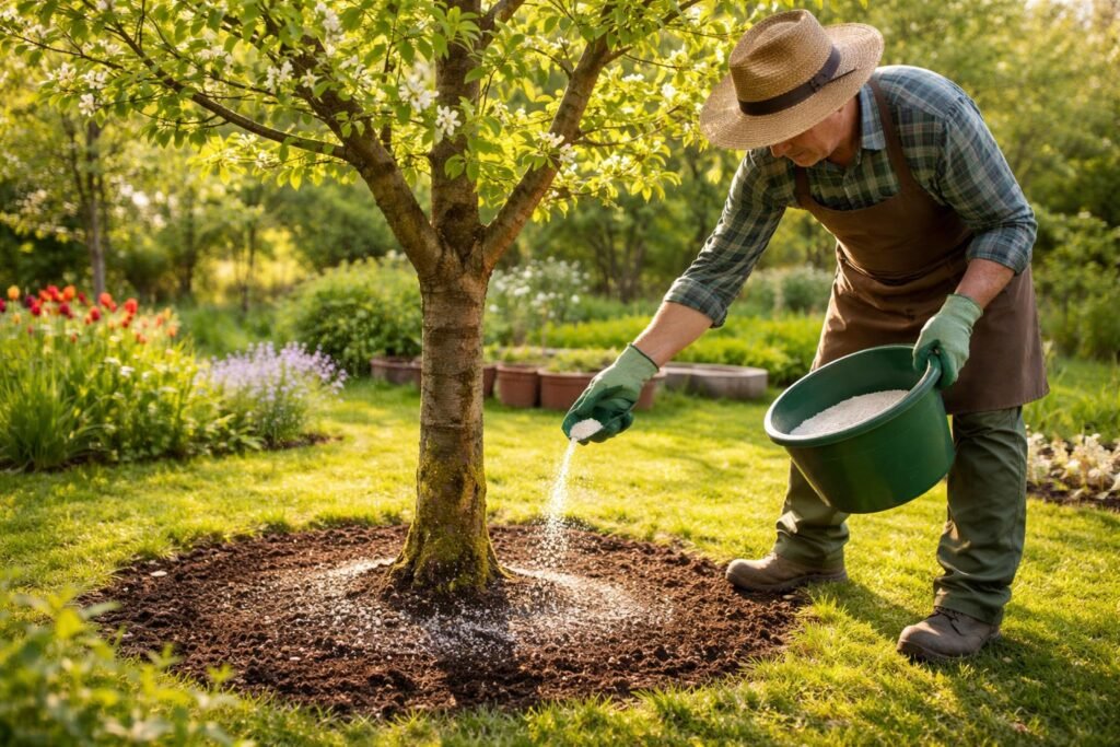 Birnbaum im Frühling: gezielte, schonende Düngung für kräftiges Wachstum und gesunde Knospen
