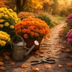 Chrysanthemen in Herbstfarben blühen farbenfroh in Beeten, Kübeln und Balkonkästen, pflegeleicht