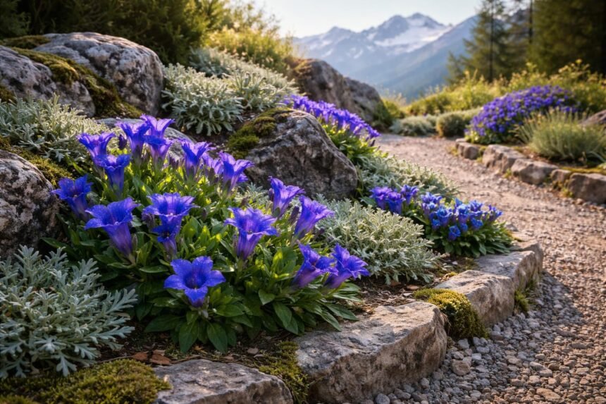 Enzian Gentiana im Garten: Blaues Blütenbild, Pflegebedarf, Standortwahl und Winterhärte.