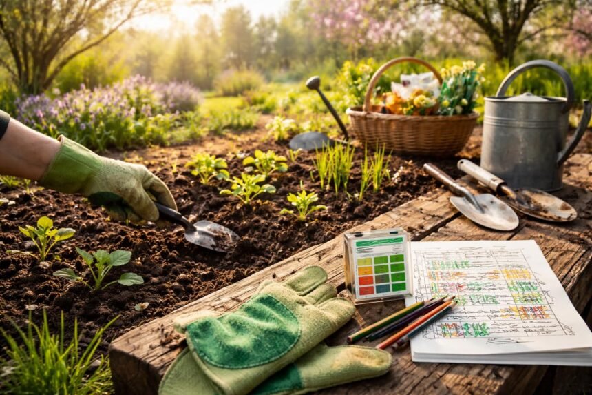- Frühlingsgarten: Boden vorbereiten, Pflanzplan erstellen, Düngestrategie festlegen für ein blühendes, gesundes Gartenjahr.