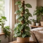 Gefleckte Efeutute Scindapsus pictus mit silbrig grauen Flecken auf bläulich grünen Blättern