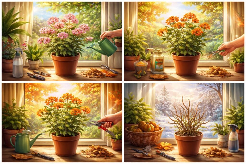 - Seidenpflanzen pflegen: Gießen, Düngen, Schneiden im Jahreslauf, standortgerecht beachten, Tipps und Hinweise für Winterruhe