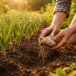Knoblauch im Garten pflanzen und ernten, pflegeleicht, aromatisch, kontrollierter Anbau
