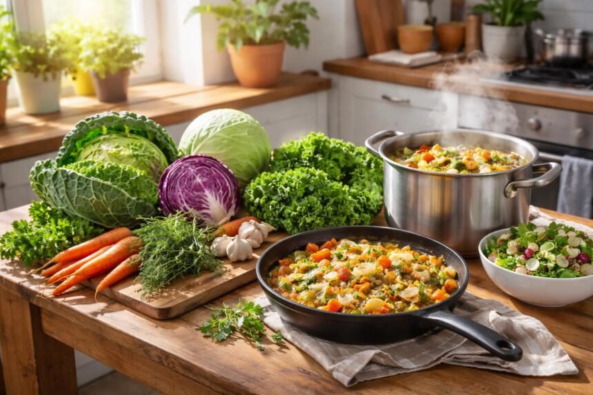 Leckere Rezepte mit Kohlgemüse Vielfältiges Kohlgemüse inspiriert moderne Küchenideen, regional, preiswert, aromatisch, vielseitig verwendbar.