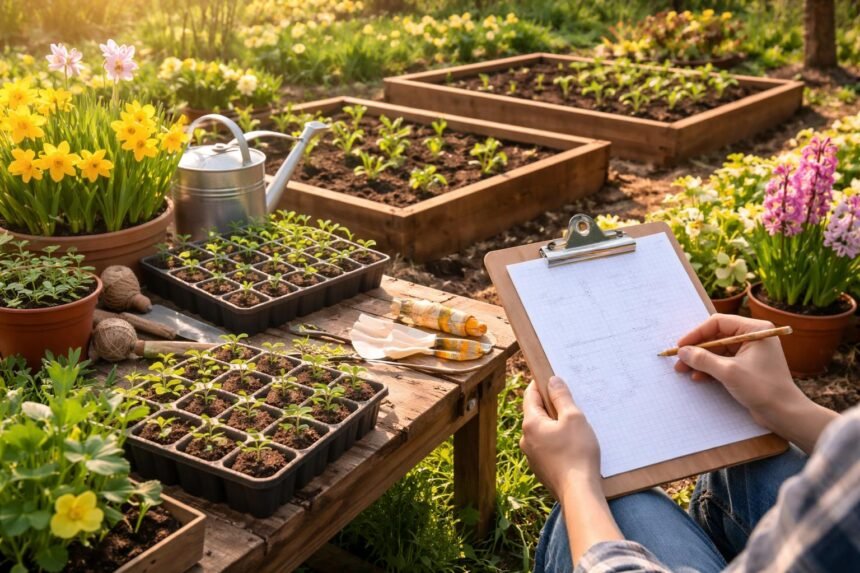 Pflanzkalender für März – Startklar für den Frühling! Frühlingserwachen im Garten: März-Pflanzkalender, Beete planen, Saatgut vorbereiten, erste Kulturen setzen.