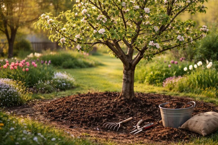 Quittenbaum im Frühling stärkt dank Schnitt, Bodenvorbereitung und Nährstoffversorgung aromatischer Früchte