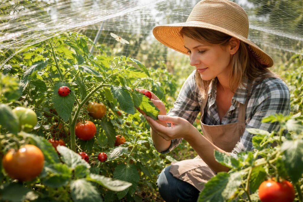 Typische Probleme mit Tomaten: So halten Sie die Pflanzen gesund Bild zeigt Tomatenpflanze, wie Schädlinge früh erkannt und effizient bekämpft werden