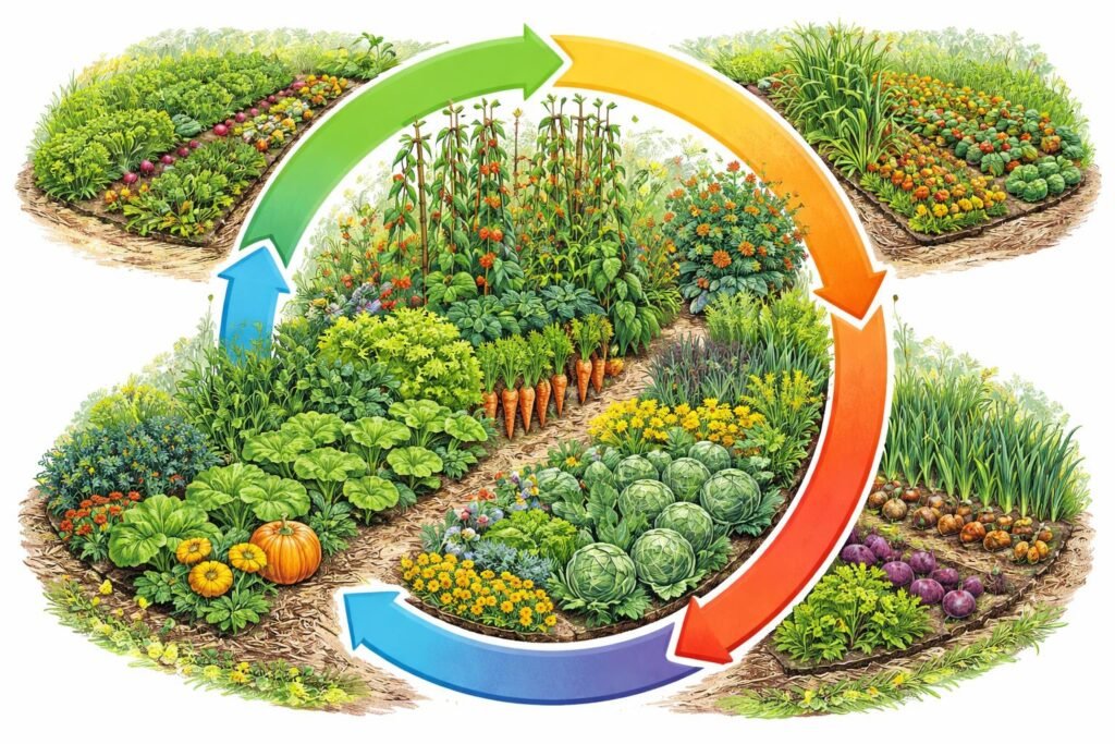 Ganzjährig frischer Salat dank Mischkultur, Fruchtfolge und smarter Planung im Garten