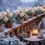 Schneerosen in Töpfen auf Balkon und Terrasse, winterliche Farbtupfer und Pflegefreundlichkeit.