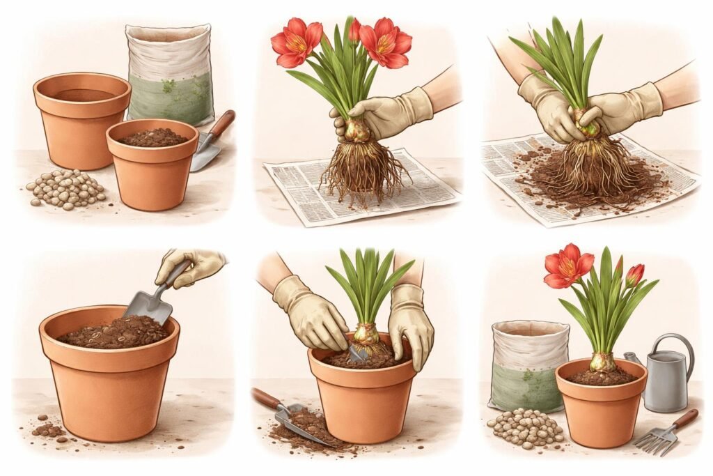 Amaryllis umtopfen: Tipps für gesundes Wachstum - Amaryllis umtopfen: Tipps für gesundes Wachstum von Zimmerpflanzen heute nachhaltig und bewährt