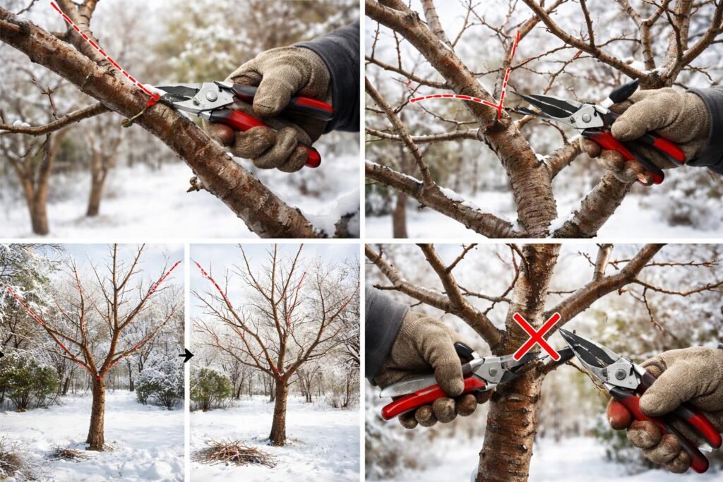 - Winterschnitt am Kirschbaum im Februar und März, verständliche Schritt-für-Schritt-Anleitung für Anfänger
