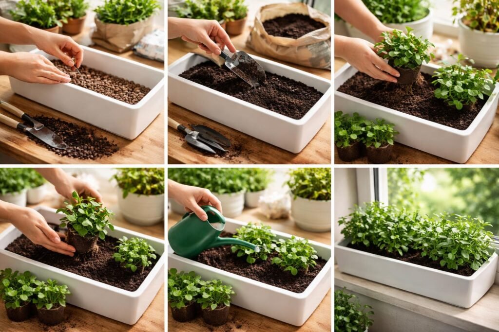 - Dickmännchen, Ysander, Schattengrün - vorbereiten, einsetzen, gießen, pflegen, kontrollieren, dokumentieren, genießen.