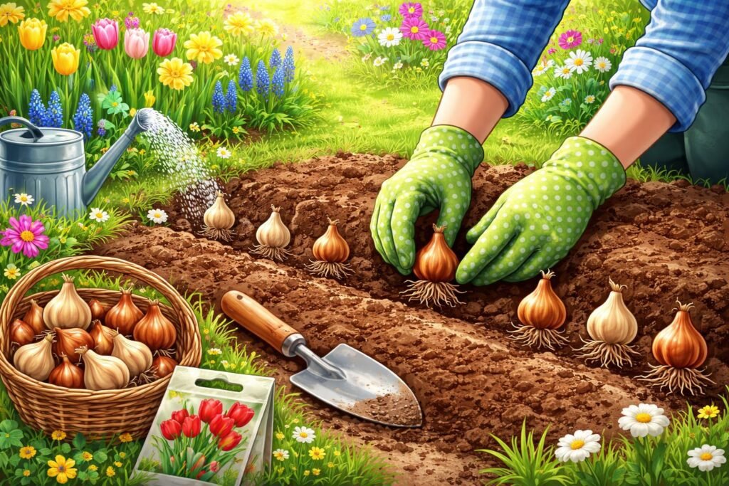 Blumenzwiebeln – diese Frühlingsboten kommen jetzt in die Erde Fröhlich blühende Blumenzwiebeln setzen frühlingshafte Farben im Beet und Garten.