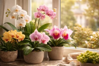 - Orchideen: exotische Eleganz, filigrane Blütenformen, oft einfache Pflege, wenn man Bedürfnisse kennt.