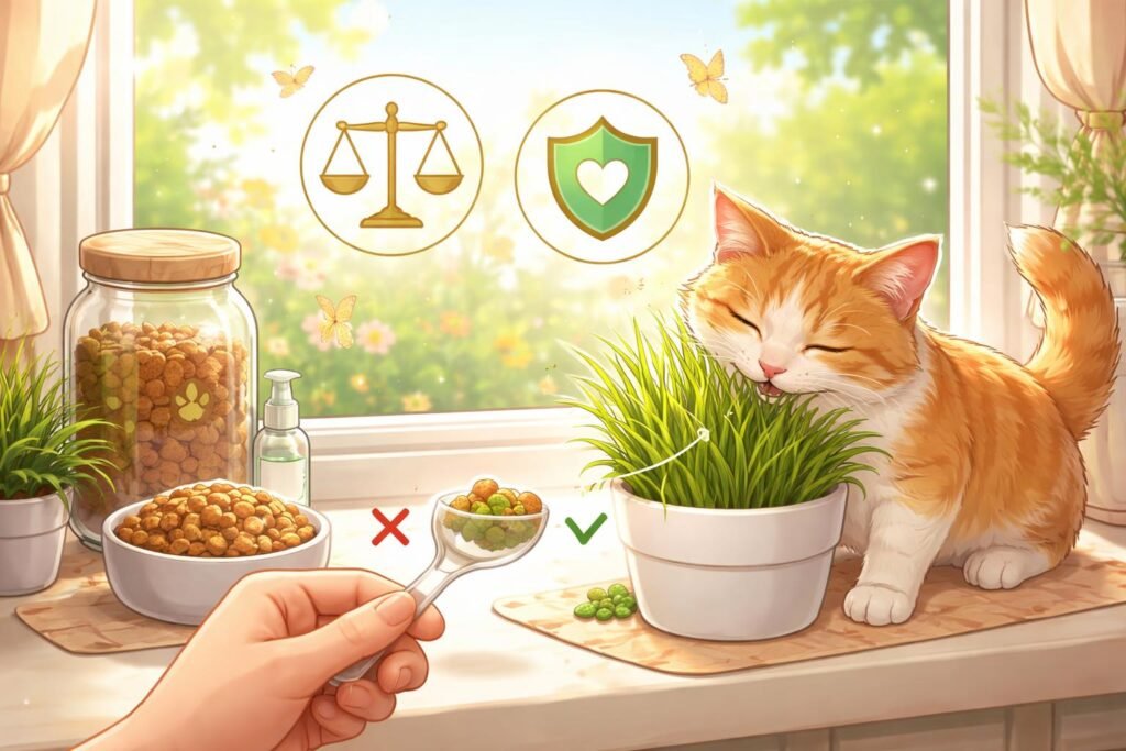 Katzengras als Ergänzung: Alles, was du wissen musst - Katzengras sicher füttern: Klar definierte Richtlinien, Portionsgrößen, Frische prüfen, Anzeichen beachten, Langzeitwirkung beobachten.