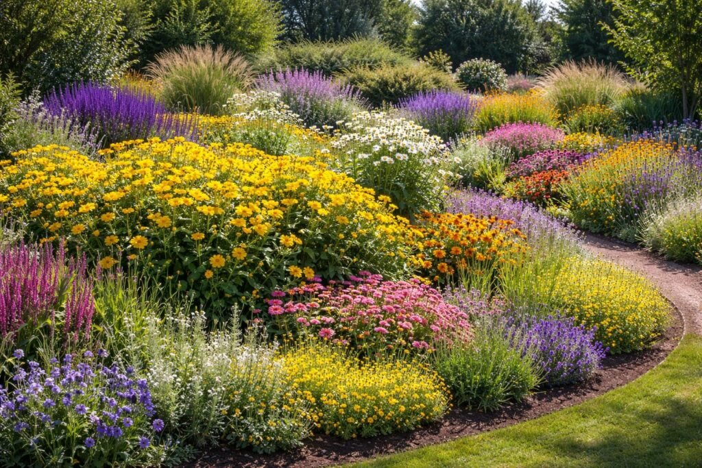 Beliebte Johanniskraut-Sorten für Beete: kompakt, pflegeleicht, farbkräftige Blüten, robust, langlebig.