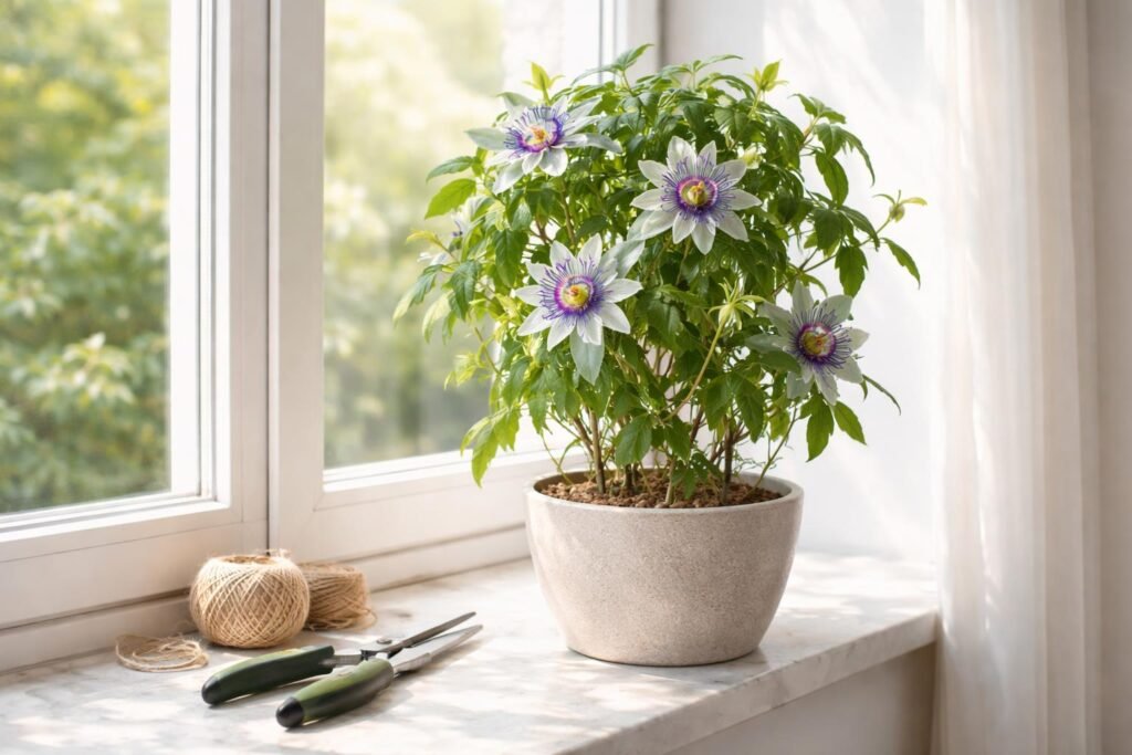 - Der optimale Standort der Passionsblume für kalte Jahreszeit, geschützt und hell