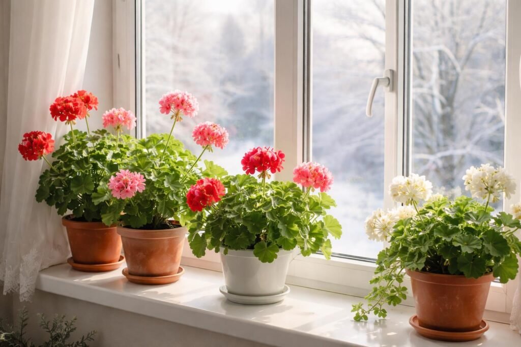 Geranien überwintern: Der ideale Überwinterungsplatz mit Licht, Temperatur und Luftzufuhr