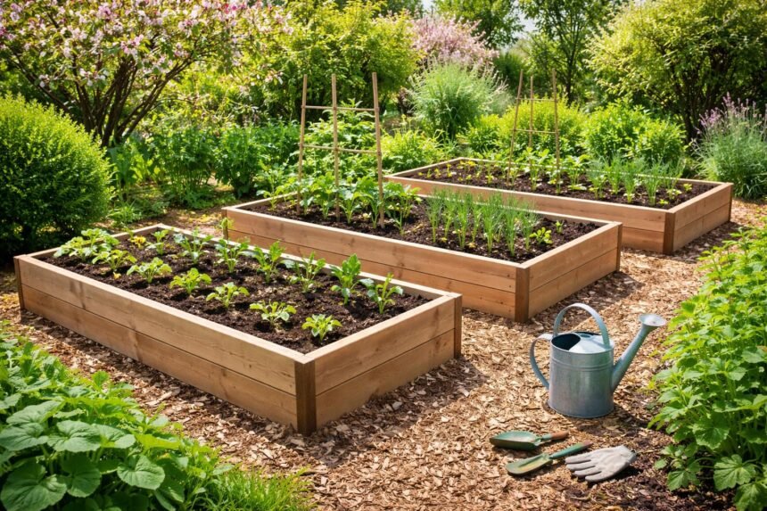 Die 5 größten Hochbeet-Fehler im Frühling und wie man sie vermeidet - Frühling, Hochbeet-Planung, Fehler vermeiden, Jungpflanzen, Staunässe, Nährstoffmangel, Schädlinge, robuste Ernte.