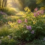 - Die zarte Frühlings-Platterbse im sonnigen Beet mit leuchtenden Blüten und zarten Blättern