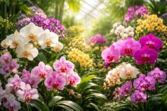 - Orchideenvielfalt zeigt elegante Blütenformen, Farbspiele und faszinierende Strukturen weltweit, bewundernswert.