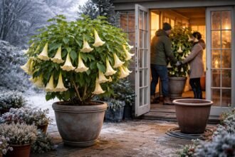 - Engelstrompete winterfest machen: richtigen Rückschnitt, passenden Standort, Wasserbedarf und Lagerung beachten.
