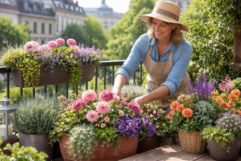- Lebendige Balkonblumen, harmonische Farbtöne, stimmige Pflanzkombinationen vom Profi, passend für jeden Balkon.