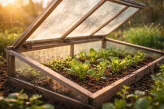 Frühbeet im März schützt zarte Setzlinge vor Kälte und Nässe