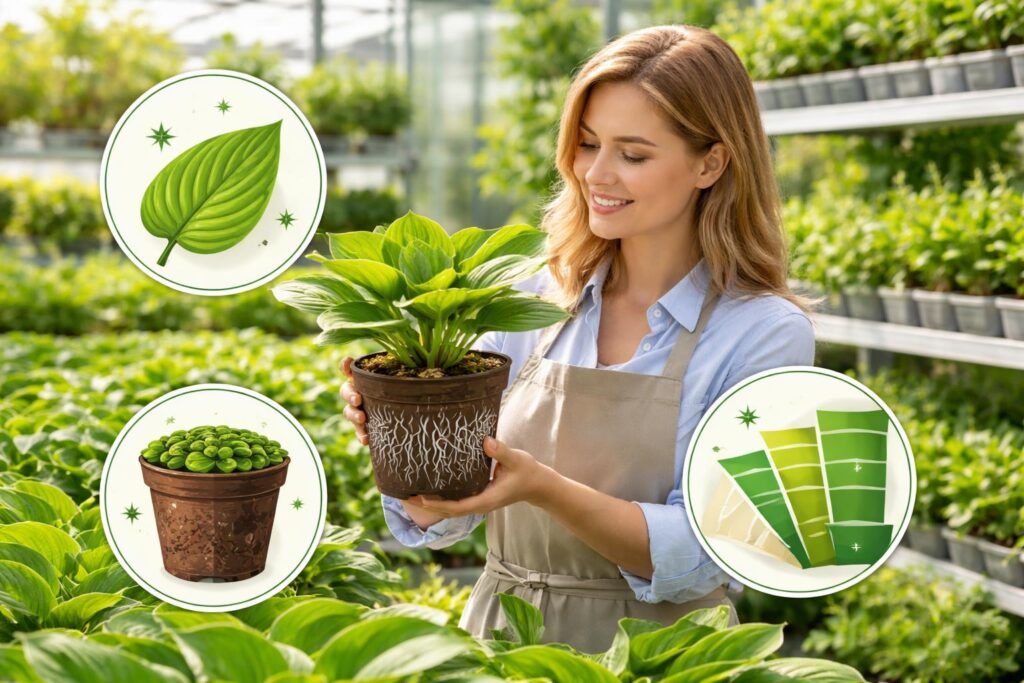 Funkien im Gartencenter mit Beratung, Auswahl, gesunden Pflanzen und passenden Töpfen