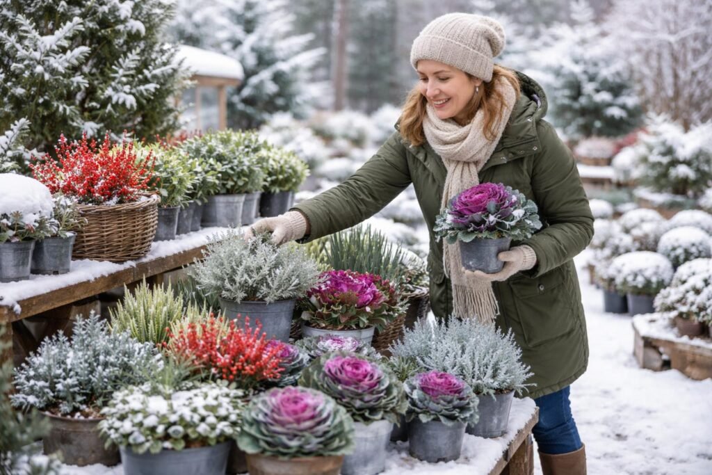 Winterharte Stauden, Balkonpflanzen und Kübelpflanzen passend für kalte Monate in Freizeitgarten