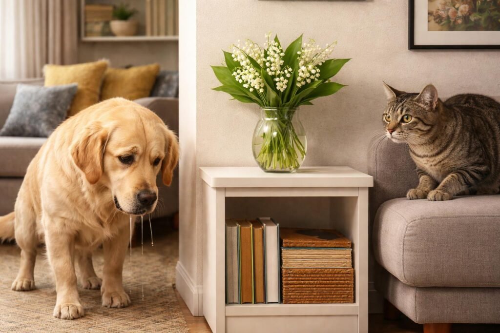 Maiglöckchen: Giftig für Menschen oder Haustiere? - Maiglöckchen-Gefahr für Hund und Katze, Symptome früh erkennen und handeln.