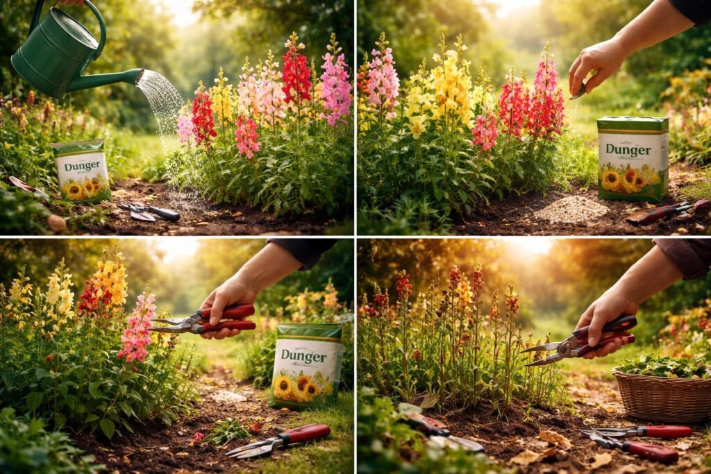 - Löwenmäulchen: optimale Standorte, Bewässerung, Düngung, Schnitt, Blütezeiten, Pflege im Jahreslauf