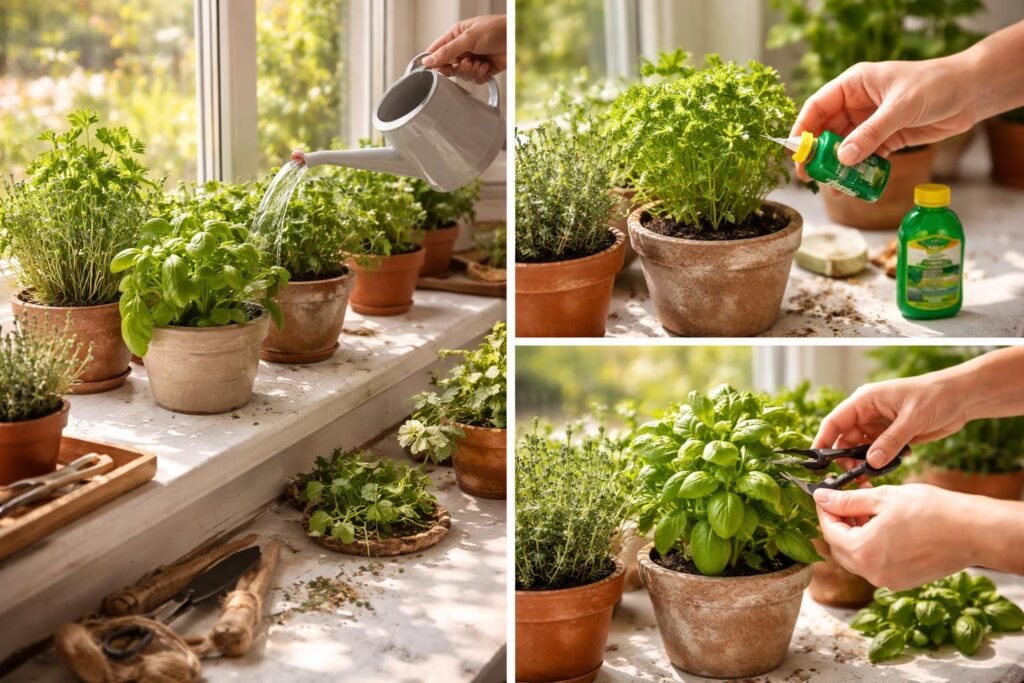 Küchenkräuter im Frühling: Praktische Pflegetipps und Ratschläge Frühlingskräuter im Garten: Gießen, Dünge, behutsam zurückschneiden für gesunde Kräuter.