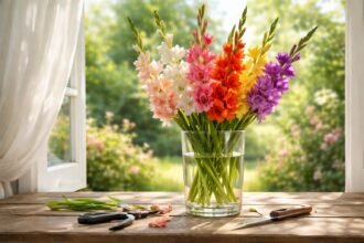 - Gladiolen in der Vase: Richtiger Schnitt, Pflege und Sortenwahl beachten.