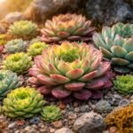 - Kleine Rosetten der Hauswurz, robust, farbenprächtig, vielfältig im Garten und in verschiedenen Lebensräumen.