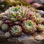 Sempervivum-Rosetten bedecken Mauerkrone, Steingarten und Dachziegel, winterhart, pflegeleicht und vielfältig.