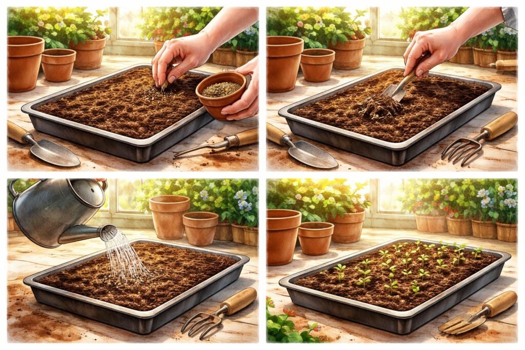 Hornveilchen aussäen und pflegen: Schritt-für-Schritt-Anleitung für Anfänger und Fortgeschrittene im Garten.