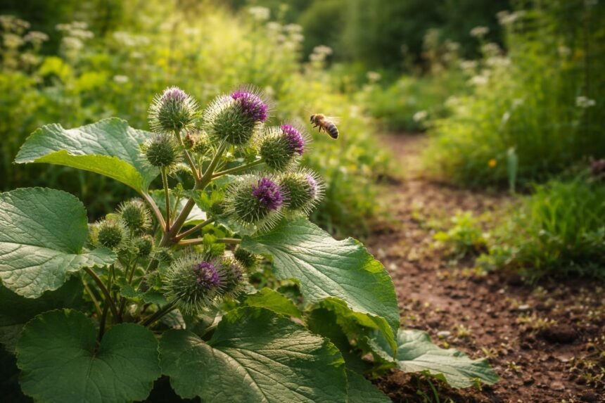 Klette im Fokus: heimische Pflanze, robuste Wurzeln, vielseitige Heil- und Nutzmöglichkeiten
