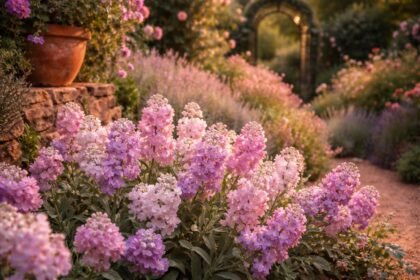 - Duftende Levkojen verzaubern Gartenbetrachter mit Abendduft, Farbenpracht und nostalgischer Romantik.