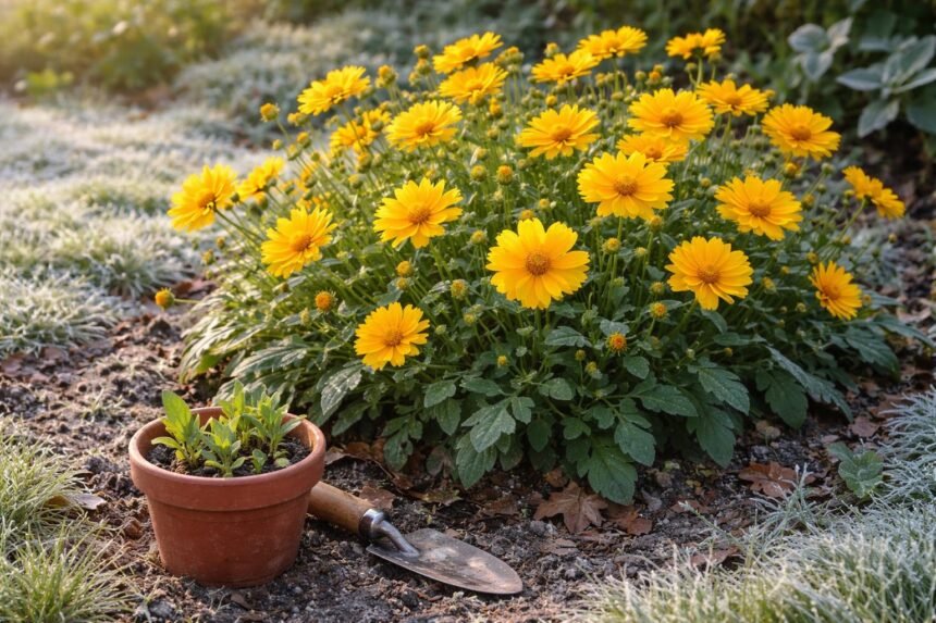 - Mädchenauge Coreopsis, Winterhärte prüfen, Vermehrung beschreiben, farbenfrohe Blüten im Garten zeigen