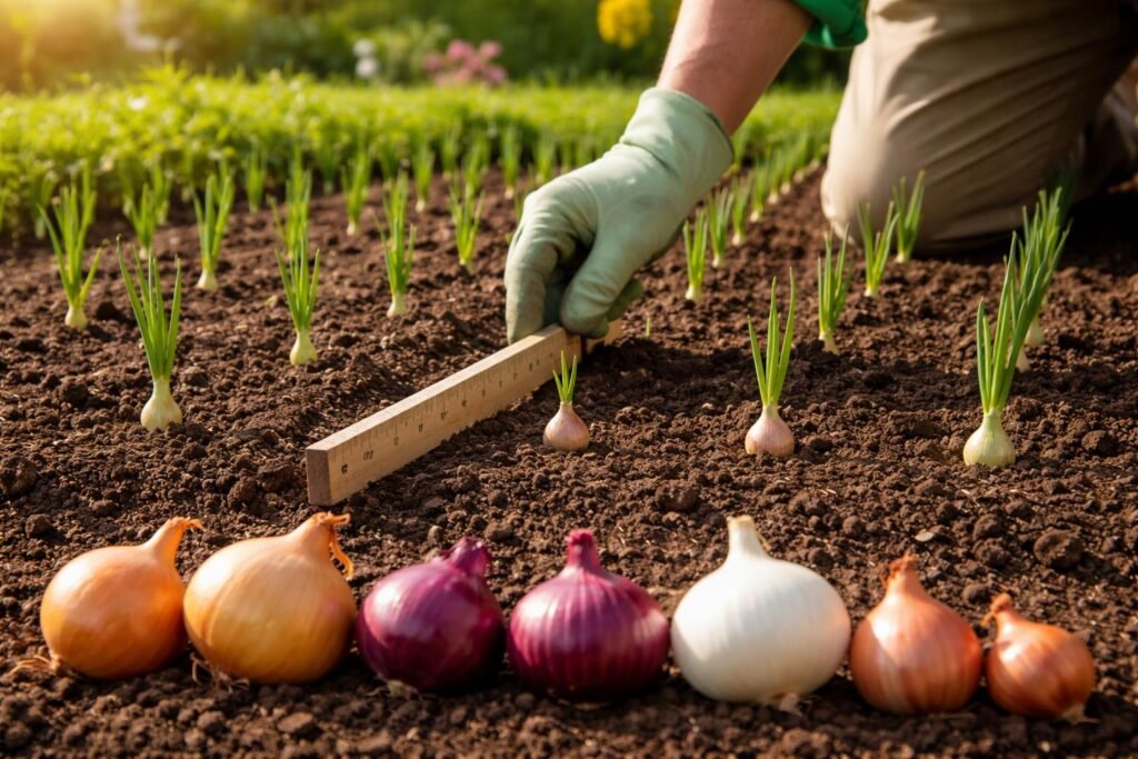 Frühlingspflanztechnik: Zwiebeln richtigen Abstand, Tiefe wählen, Sorten vergleichen, für große Knollen