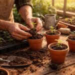 Kleine Keimlinge in Töpfen pikieren, abhärten und später aussetzen mit Erfolg