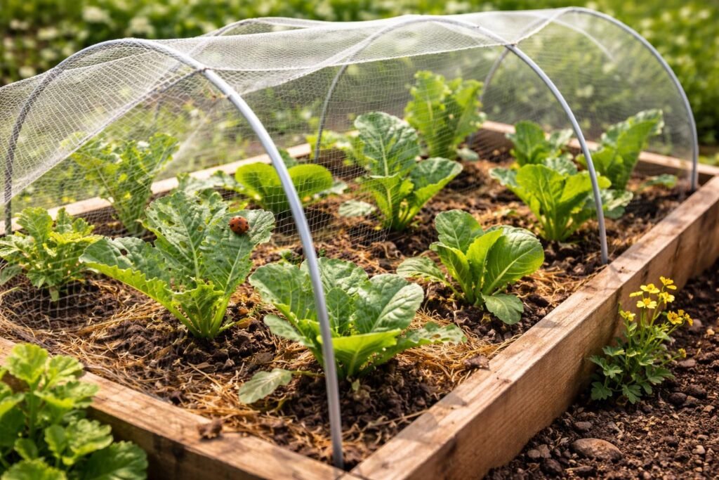 -Frühling im Hochbeet: Jungpflanzen schützen, Schädlinge erkennen und gezielt vorbeugen.