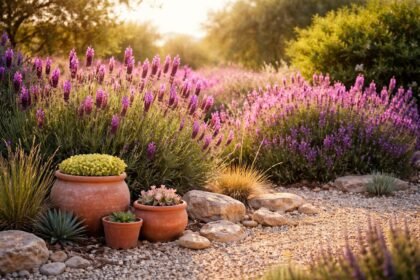 Schopflavendel im Beet – rosa Blüten, kompakte Stauden, sonniger Standort mit luftigen Blütenständen