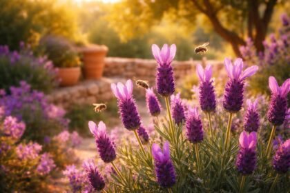 Schopflavendel zeigt auffällige Schopflüten, duftend, farbenfroh und bienenfreundlich für Beet, Balkon und Terrasse.