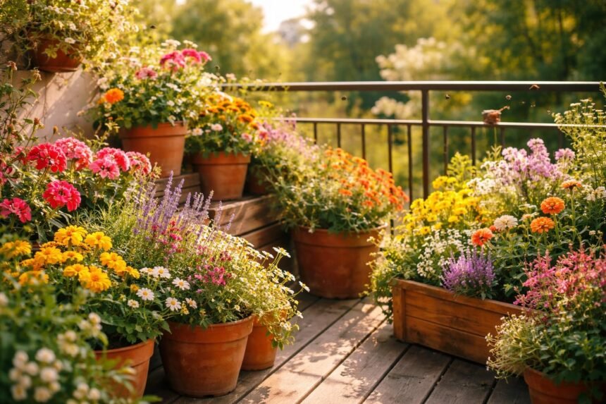 Sommerblumen für Terrasse, Garten und Balkon: Anzucht ohne Chemie Sommerblumen gedeihen natürlich, ohne Chemie, ideal für Terrasse, Garten, Balkon.