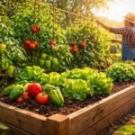 - Raussetzen junger Pflanzen im Hochbeet: Tomaten, Paprika und Salat, erfolgreich und rückenschonend.