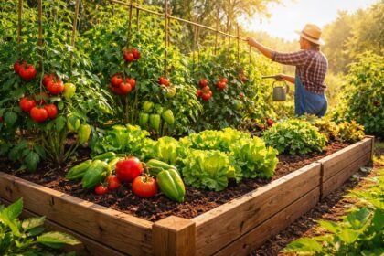 - Raussetzen junger Pflanzen im Hochbeet: Tomaten, Paprika und Salat, erfolgreich und rückenschonend.