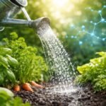 Gärtner gießt Pflanzen mit Backpulverwasser, erklärt chemische Hintergründe und Mythen